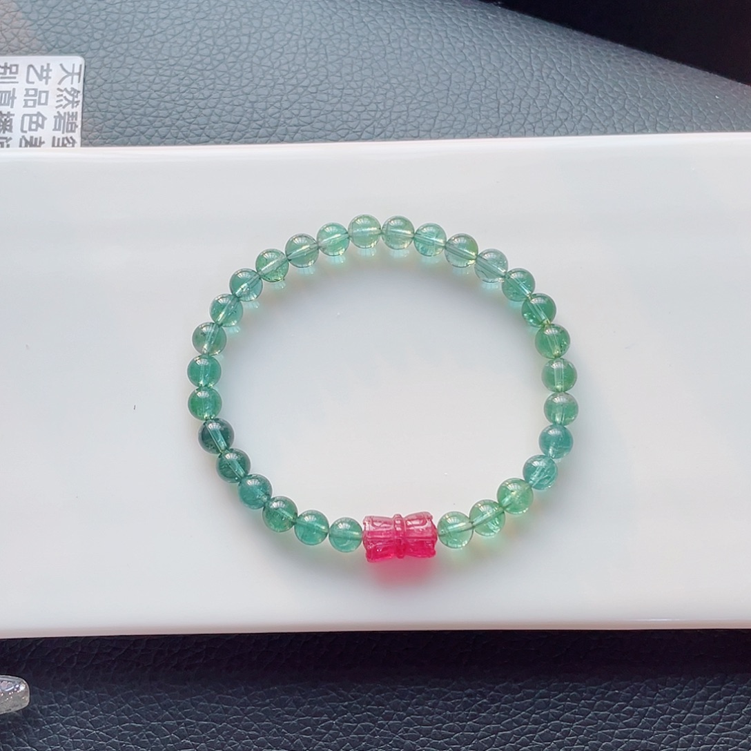 碧玺手链未镶嵌6.2mm左右