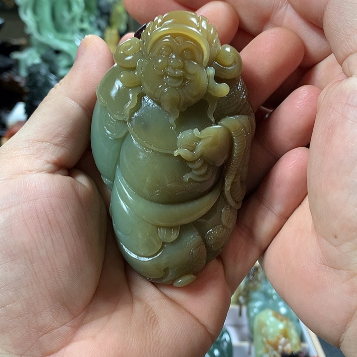和田玉（糖玉）手把件未镶嵌道****^
