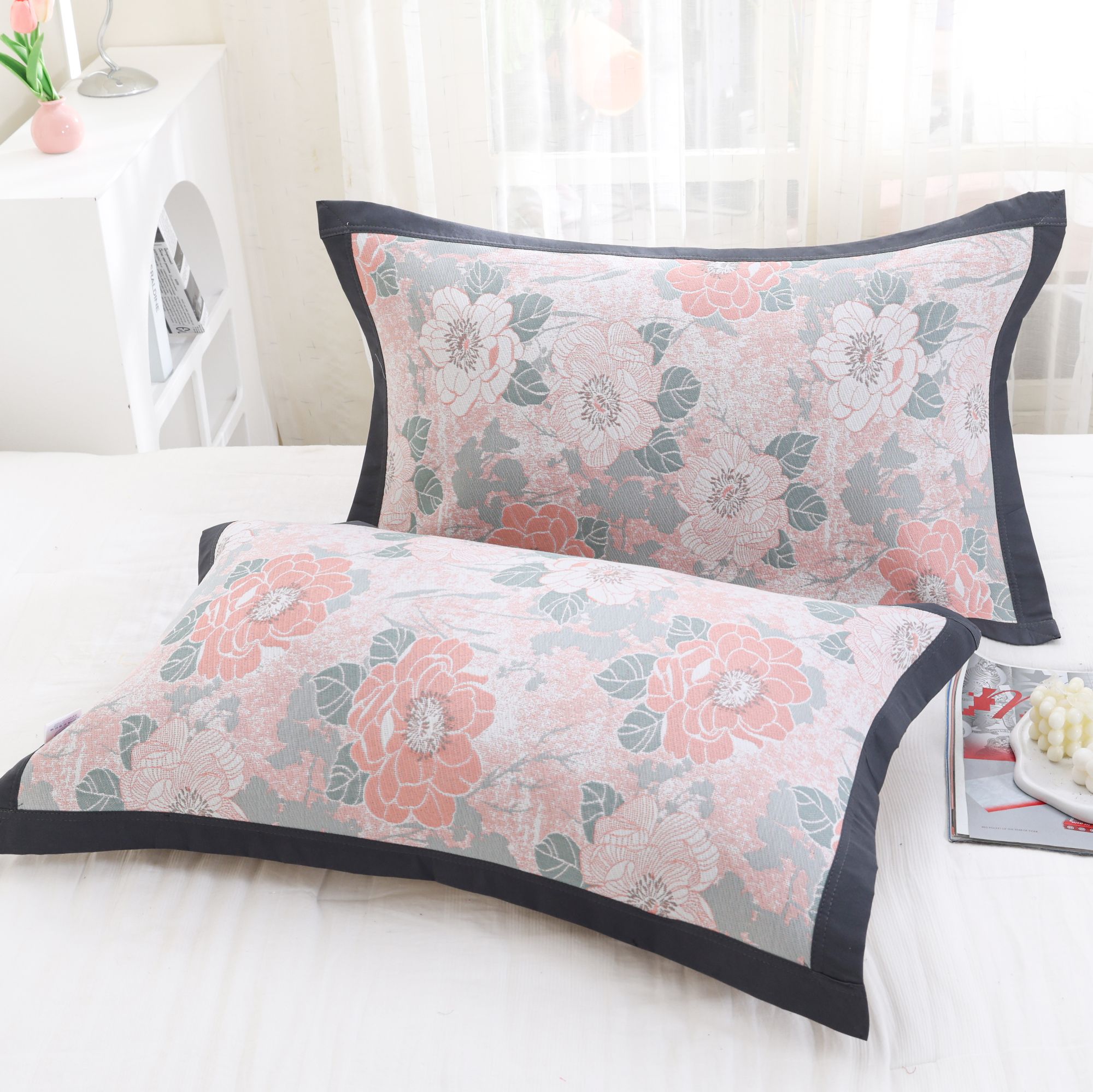 【国风牡丹】52*78cm高密枕巾柔软高档透气