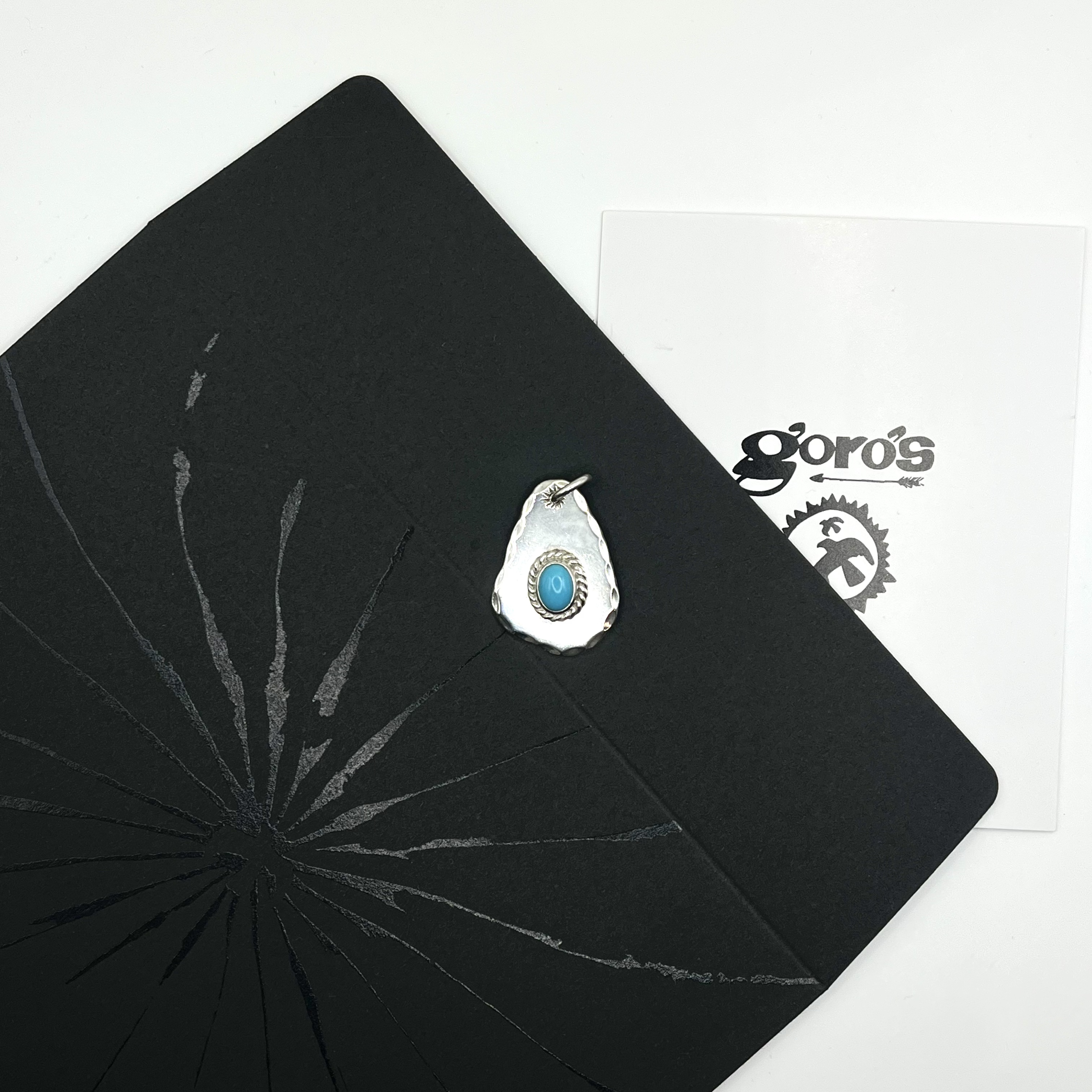 吊坠925银 CORNER GOROS 银绳松水滴牌 美品