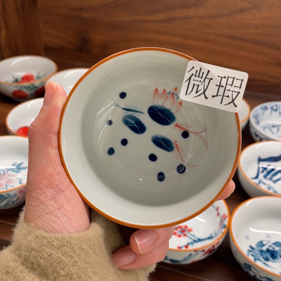 微瑕纯手绘釉下彩