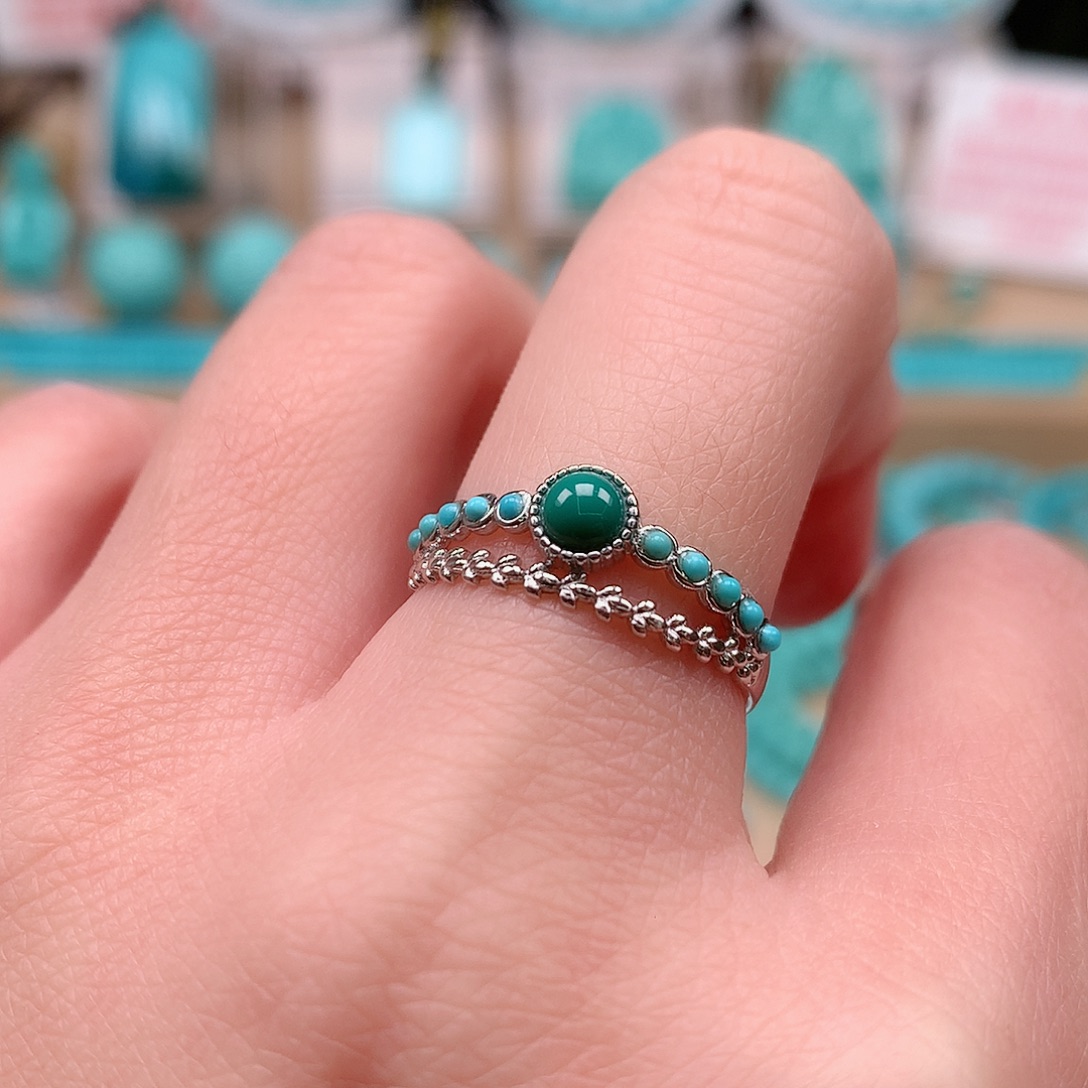 绿松石银S925镶嵌珠宝奇石