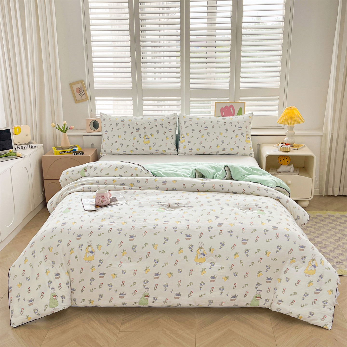 2025新款A类原棉卡通图案新疆棉花被棉被印花被子被芯碎花小清新