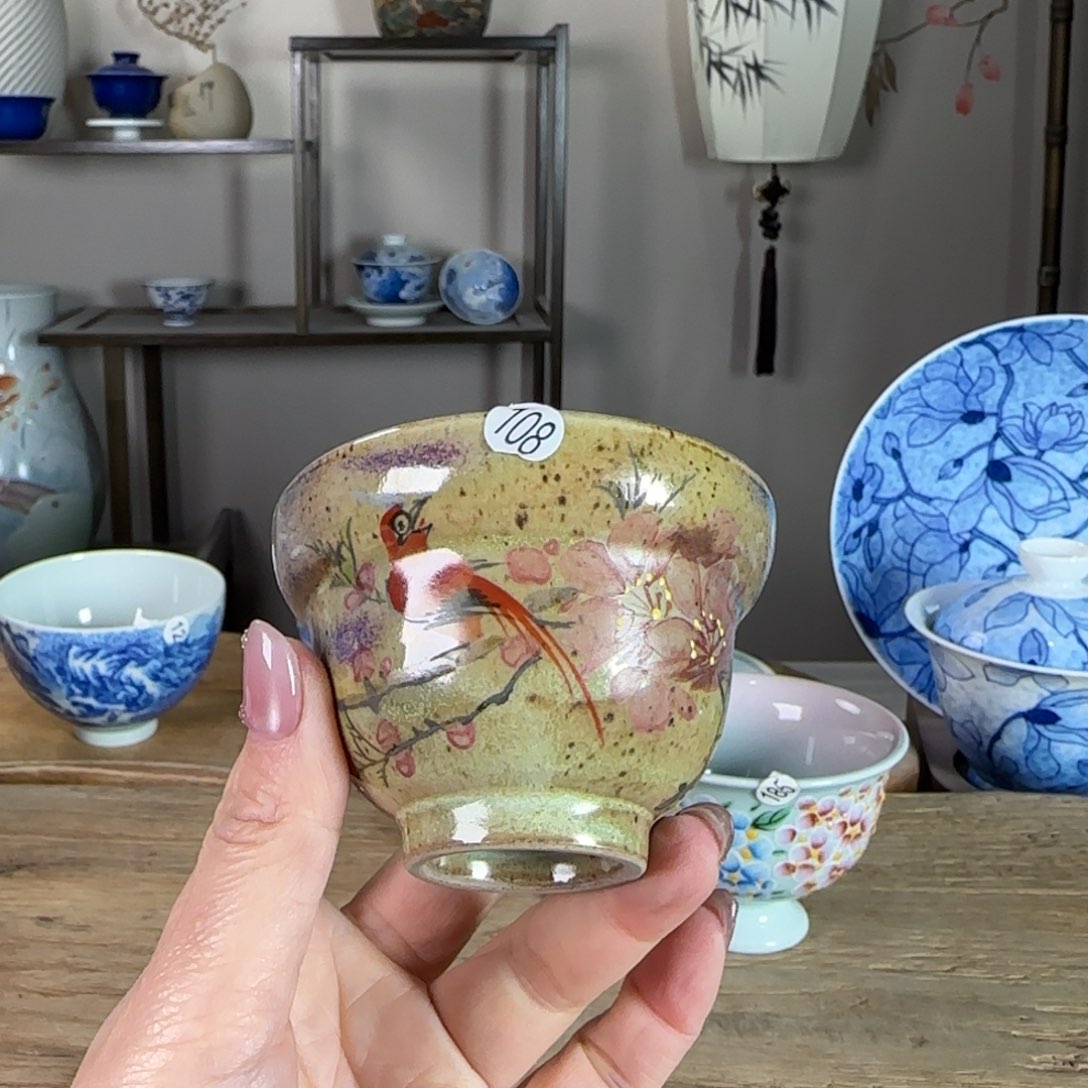 杯景德镇陶瓷柴烧多人