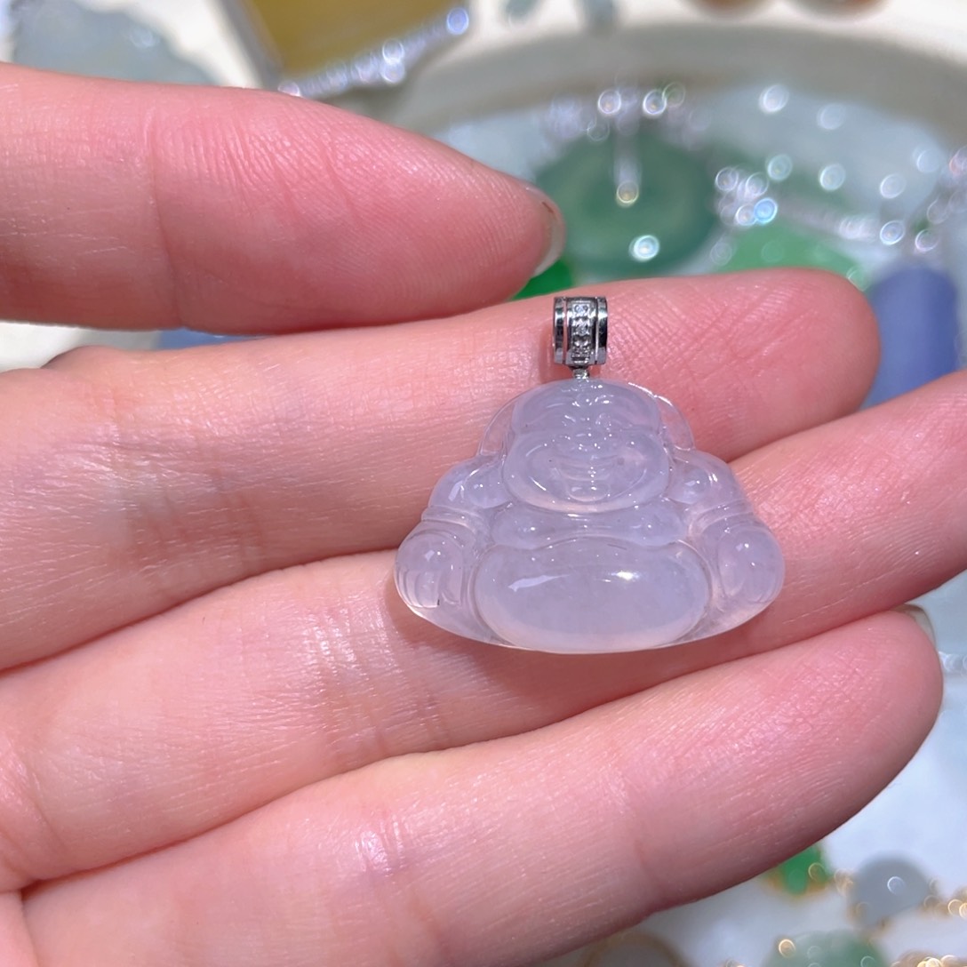 翡翠颈饰18K金镶嵌翡翠