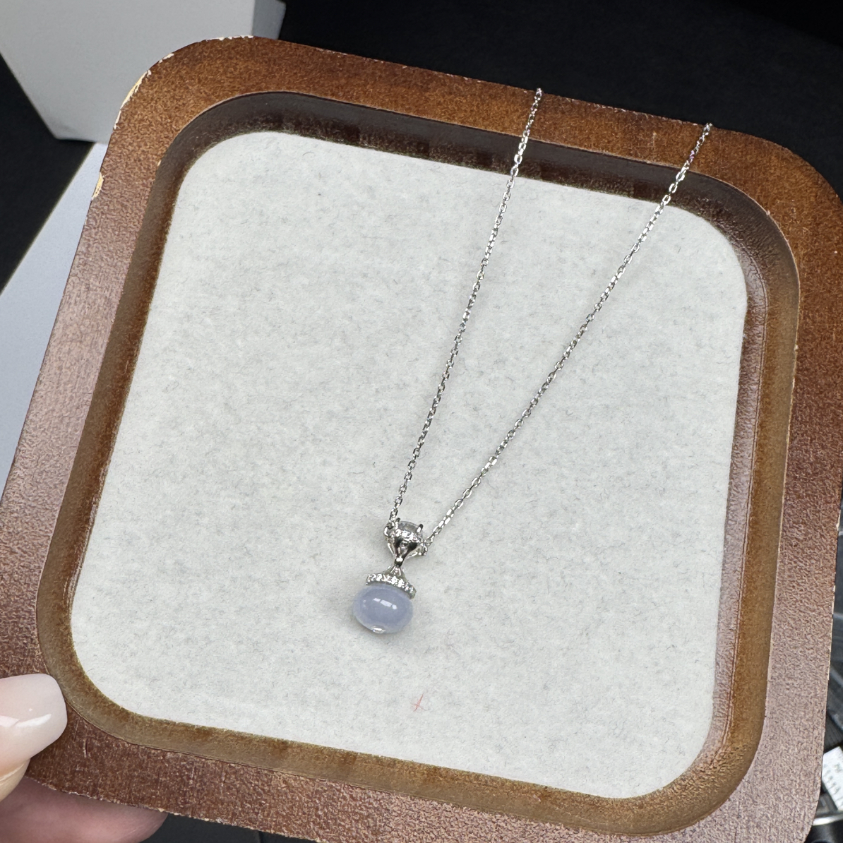 【芝麻与木瓜】天然缅甸A货翡翠珠子项链