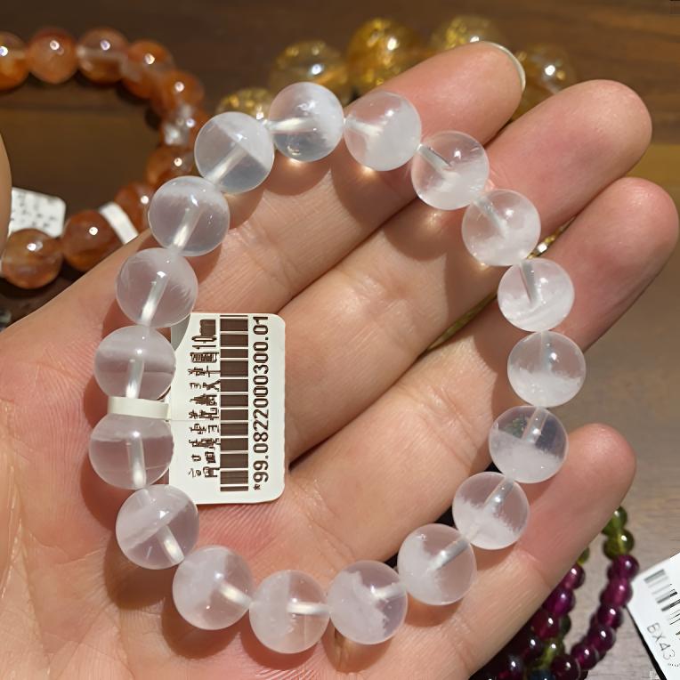 天然高品质雪花幽灵水晶气质时尚百搭简约情侣