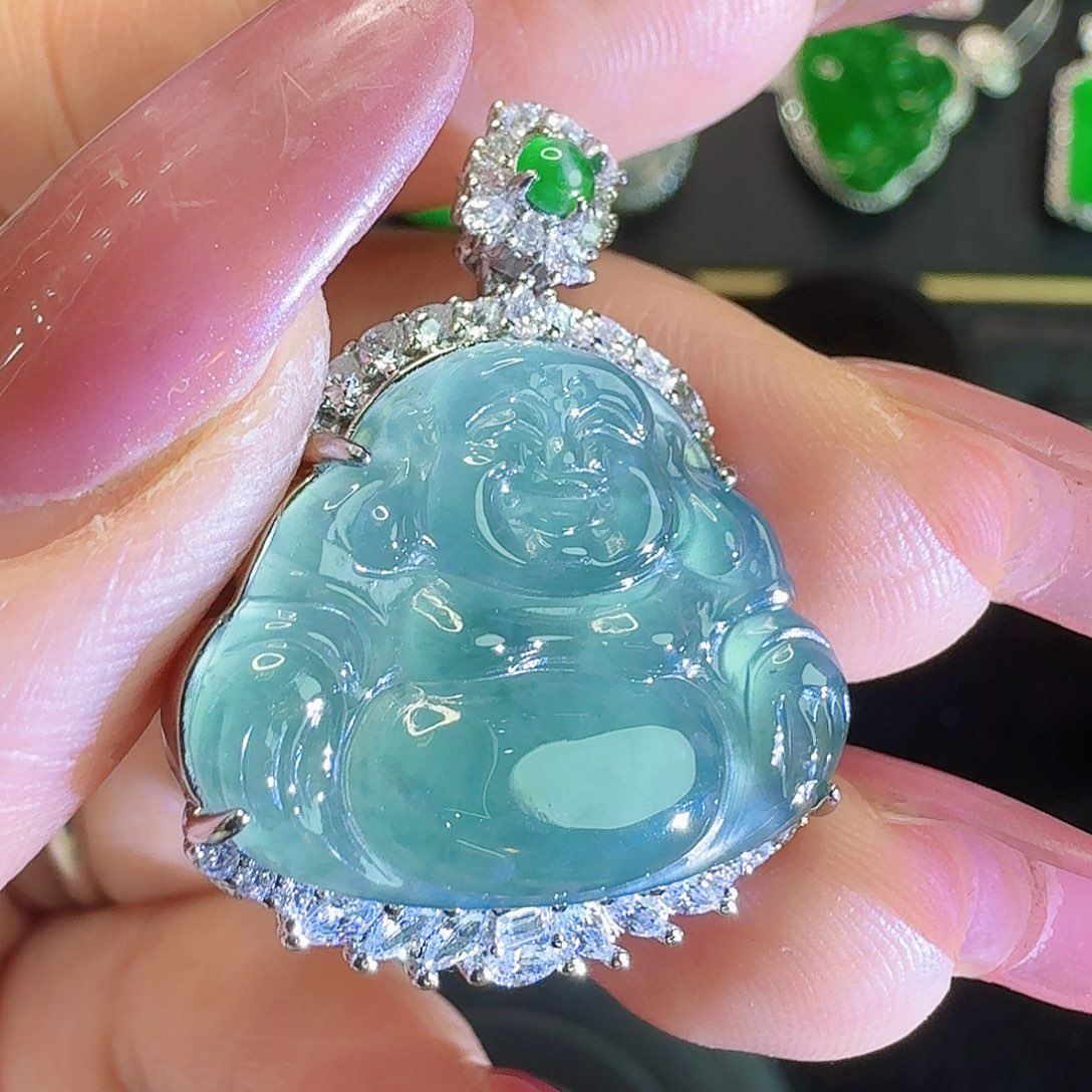 翡翠手镯未镶嵌天然翡A货佛公
