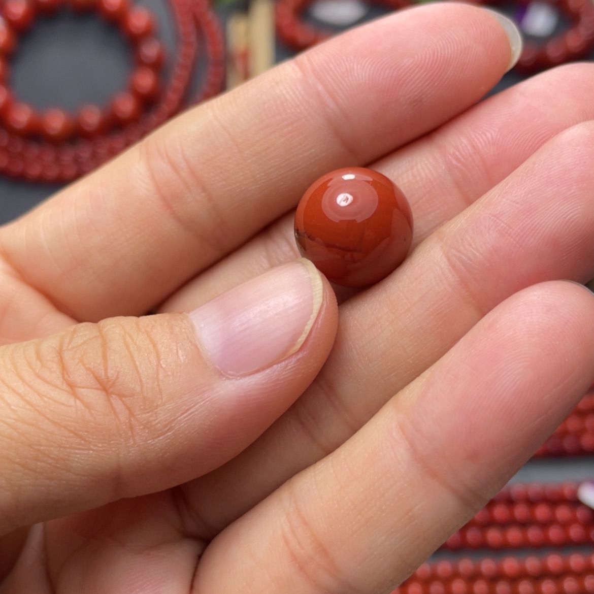 【闪购商品】未镶嵌原矿单珠多样性发1南红玛瑙  13