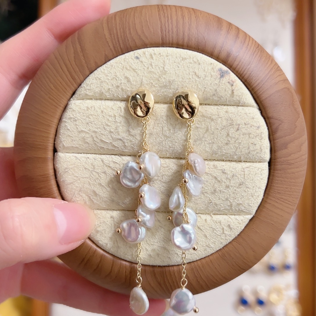 合金925银流苏耳坠