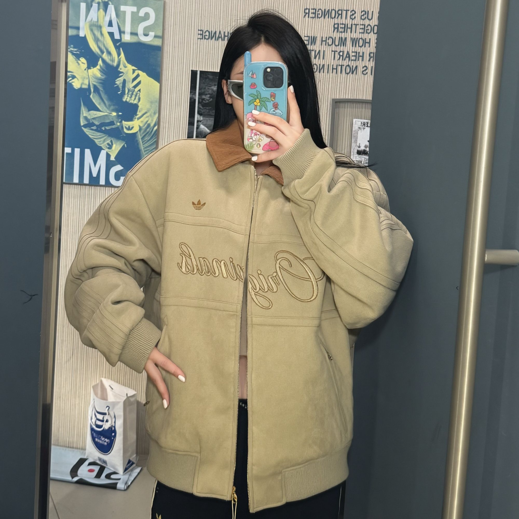 Adidas CRAFTED JACKET PADDED 新年款保暖字母印花棉服 KT0674