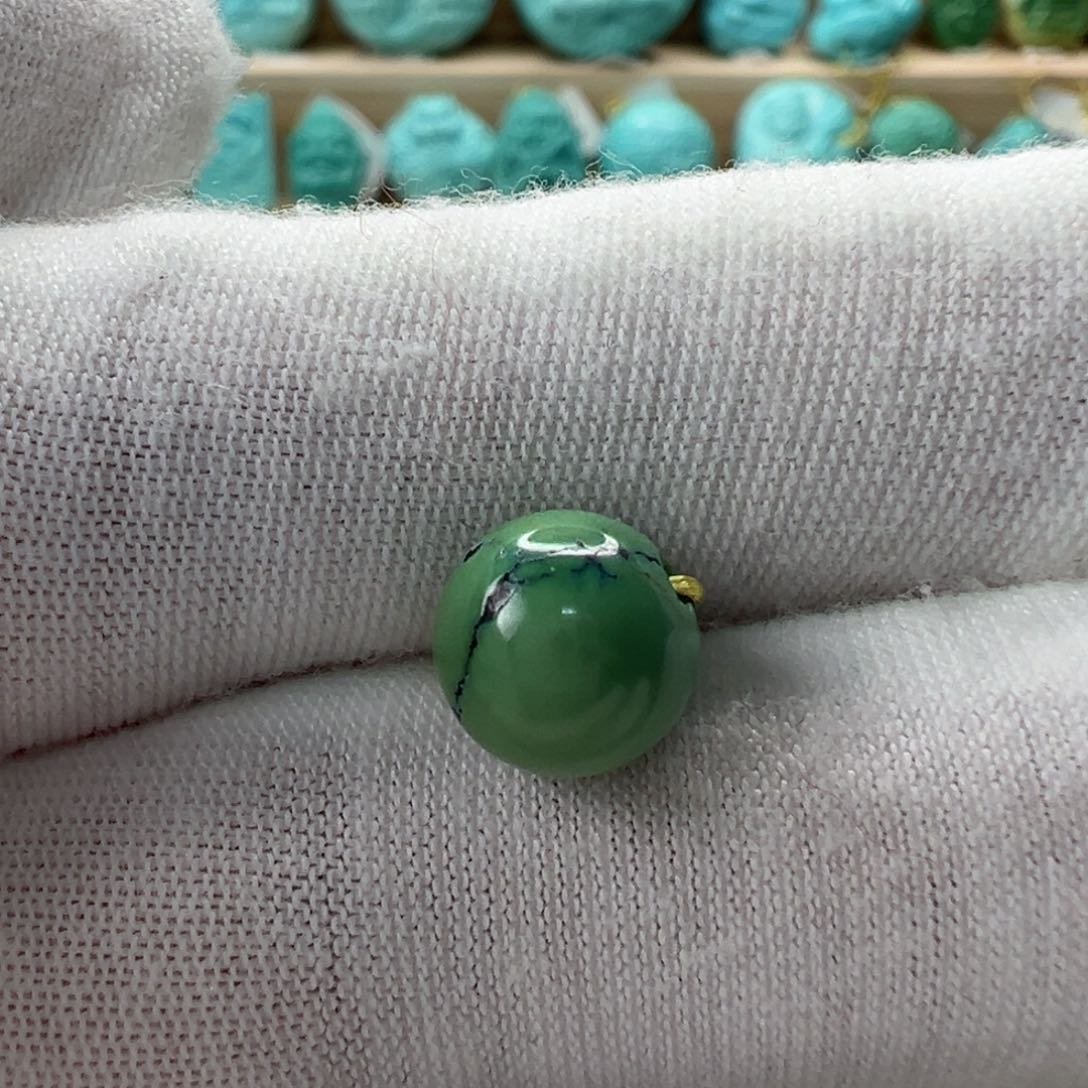 未镶嵌绿松石圆珠8.7mm