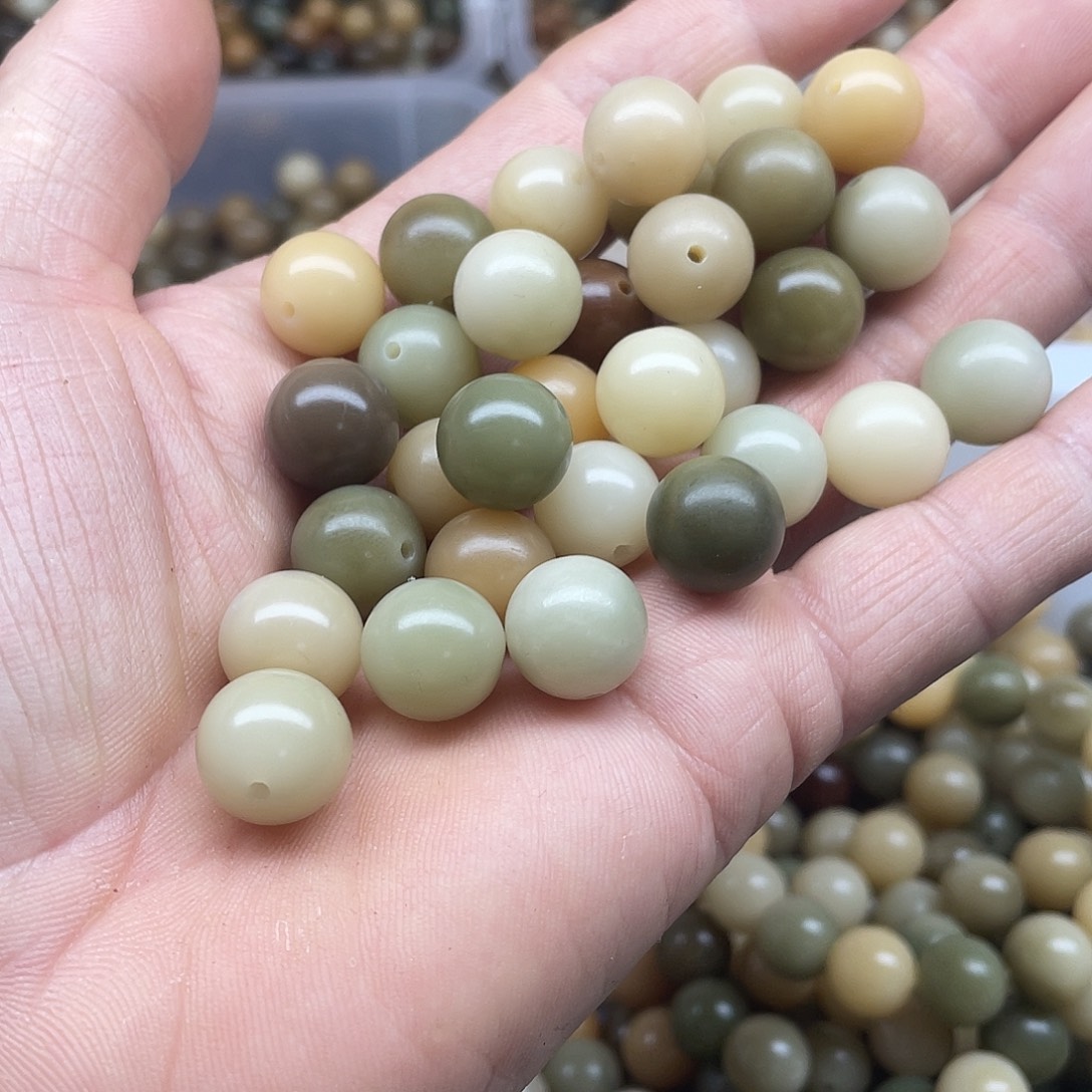 吊坠白玉菩提13精品浅色多宝圆60颗