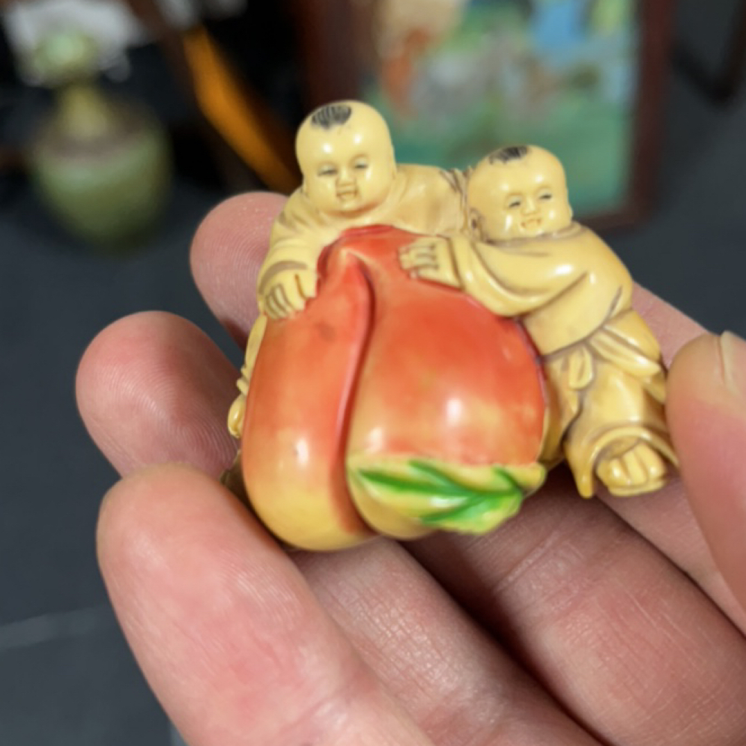 典藏旧作猛犸牙雕 物件多样 直播间一物一拍 