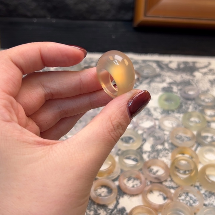 玛瑙/玉髓合金戒指44港12