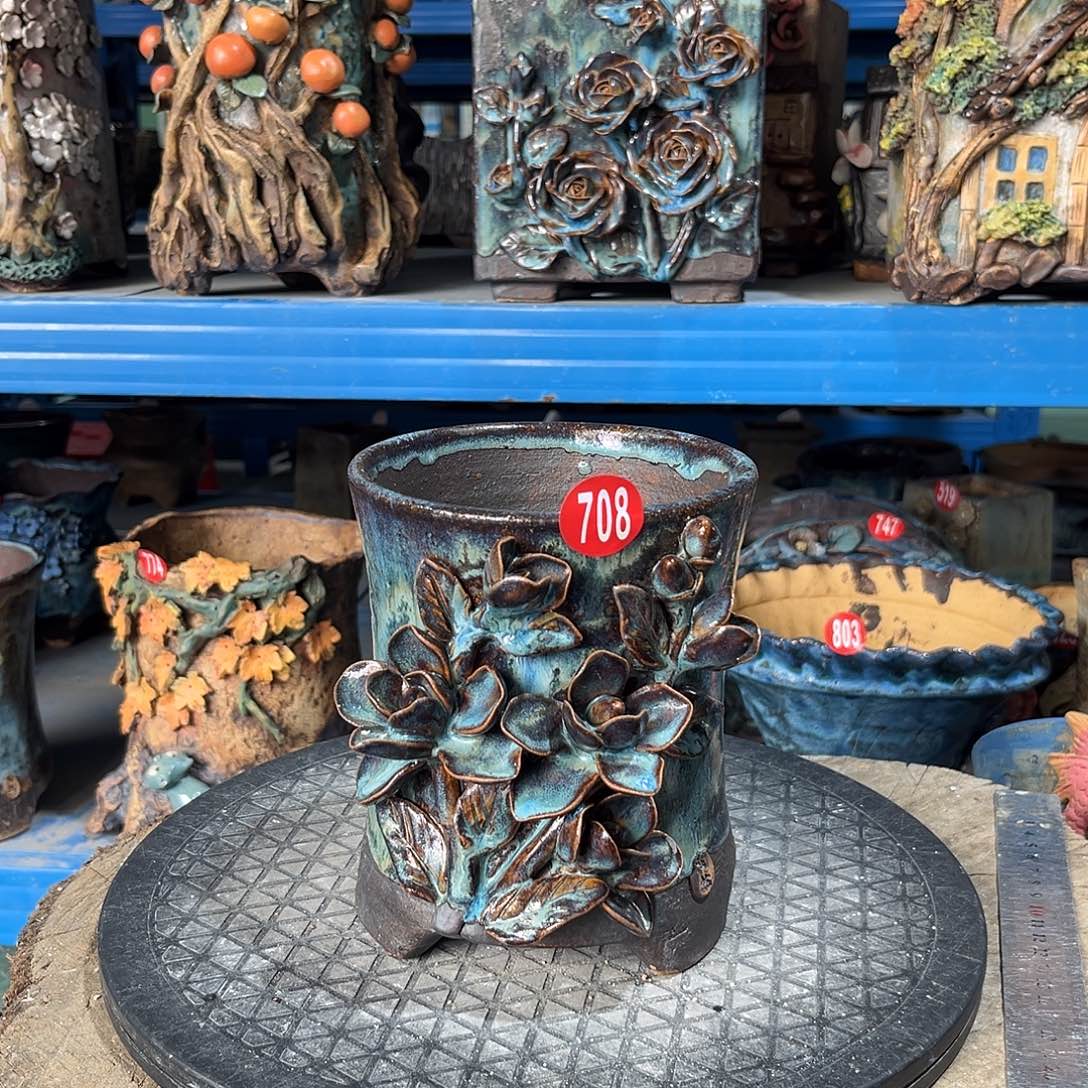 708 号陶然花器手工花盆