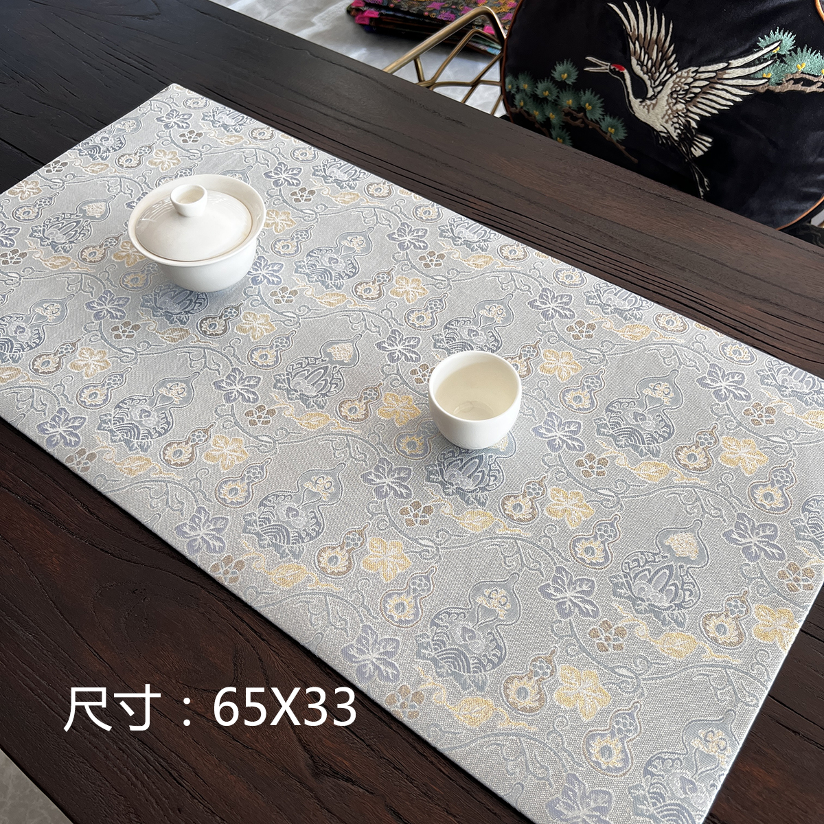 Z634织锦茶席，家里面料随便卖