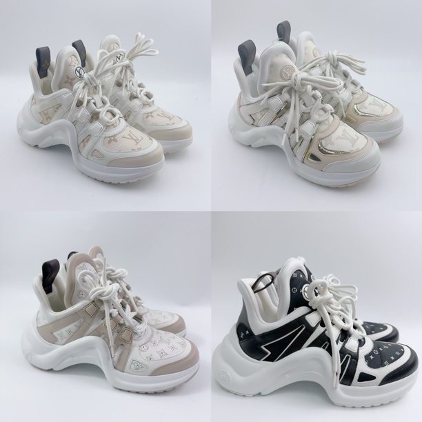 95新 LouisVuitton/路易威登 35-38.5码/满印印花拱桥老爹鞋