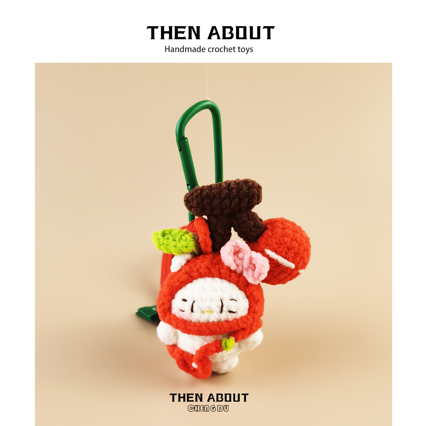 thenabout 可爱樱桃kt猫包包挂件挂饰钥匙扣挂件高级轻奢礼物
