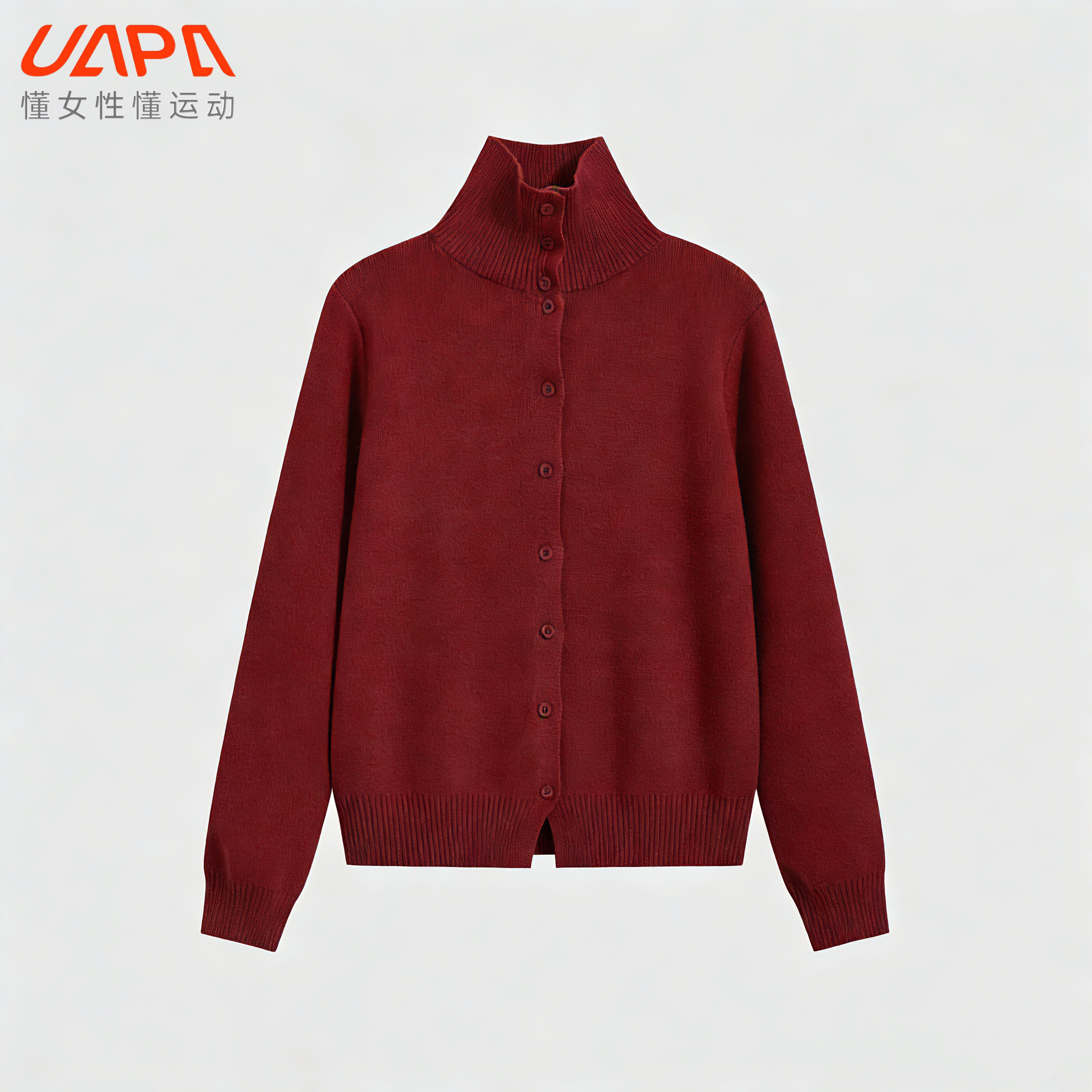 【新年专享】UA·PA高领条纹毛衣开衫女冬复古宽松慵懒风撞色针织衫