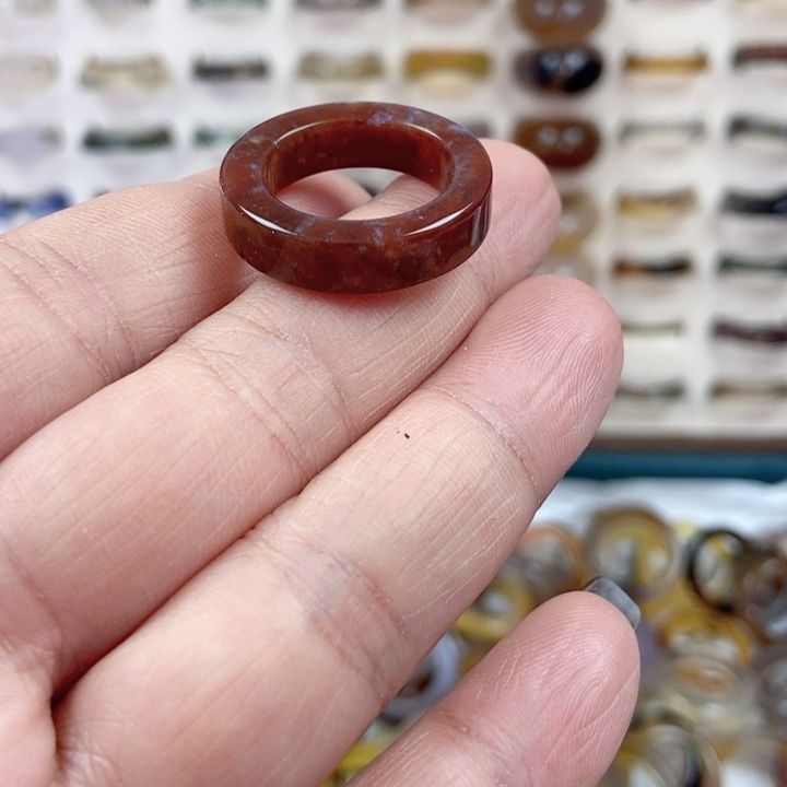 未镶嵌戒指玛瑙/玉髓不退不换