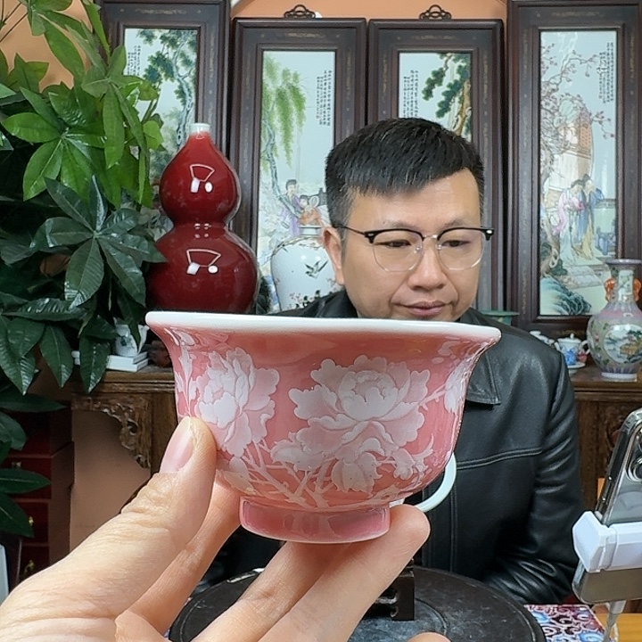 摆件陶景德镇陶瓷手工杯子