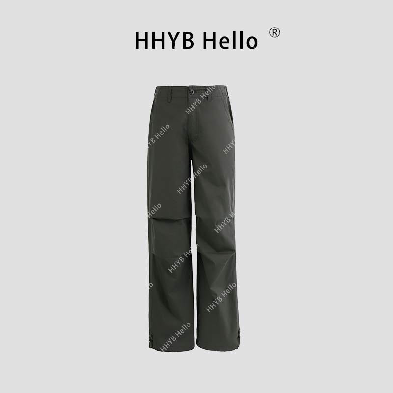 HHYB Hello【2025春季新款】纯棉休闲工装裤百搭垂感休闲裤244106