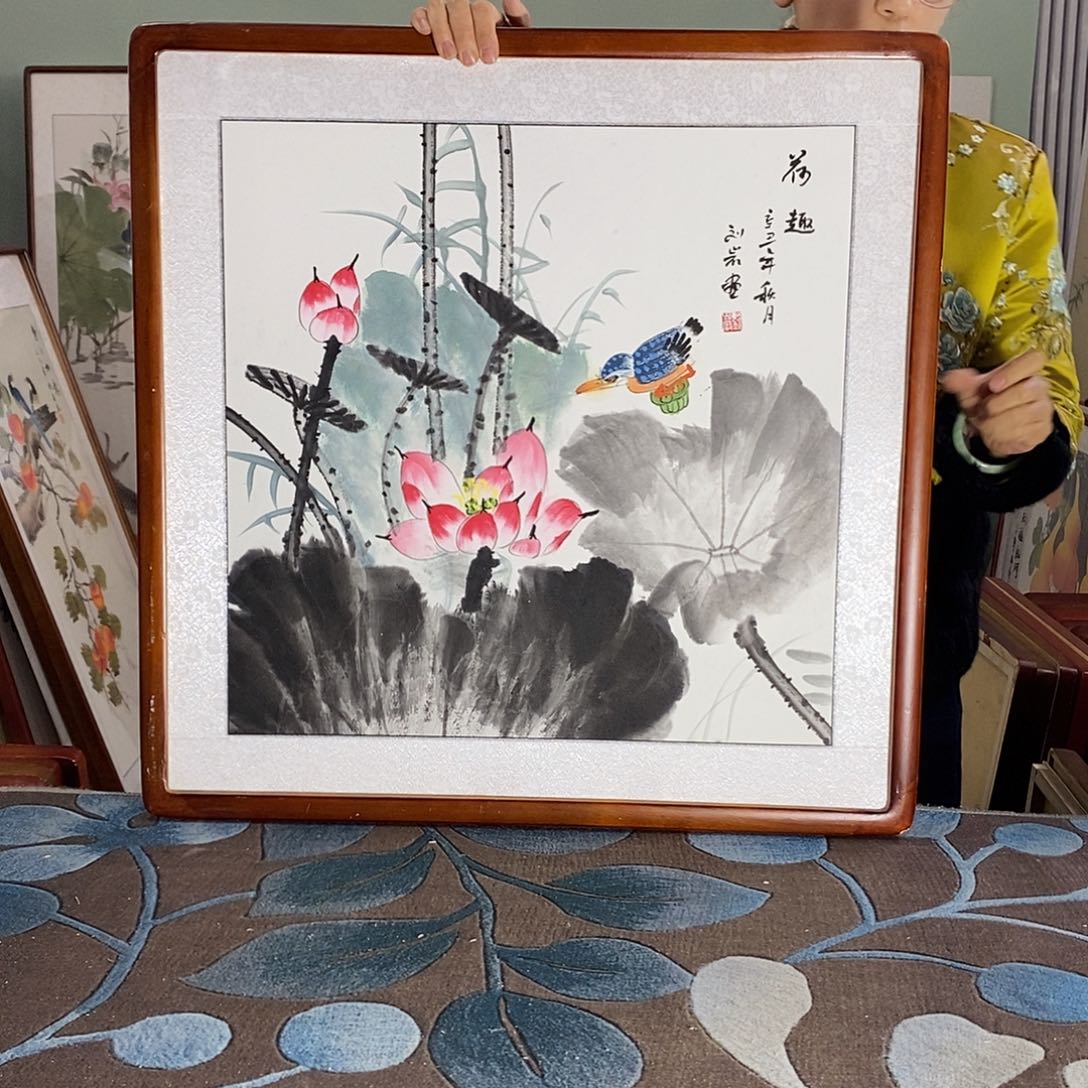 国画62✖️62国画作品带框包邮