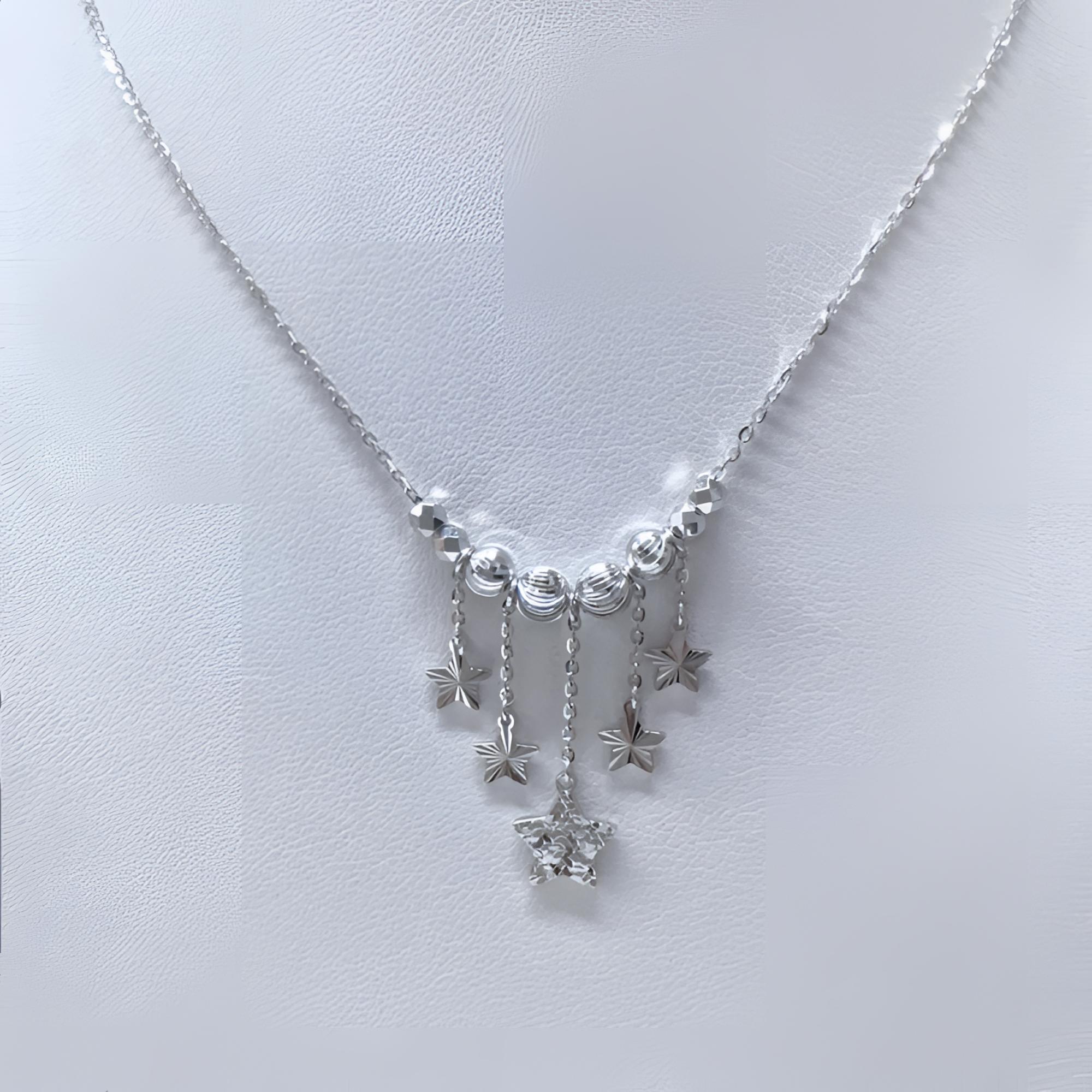 熙冉金珠宝铂金Pt950星星流苏套链