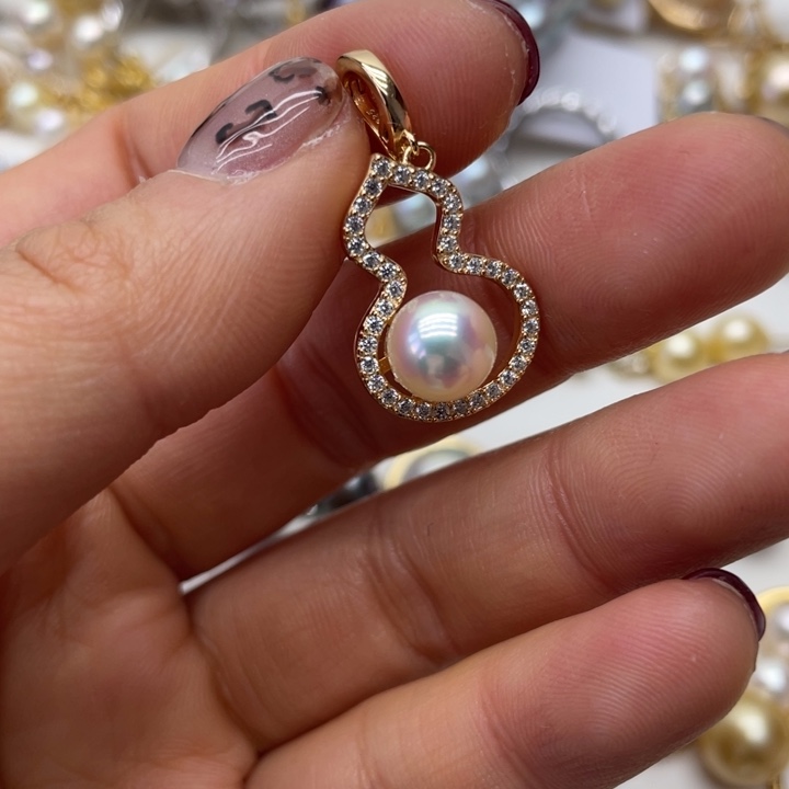 海水珍珠吊坠(不含链)银S925镶嵌
