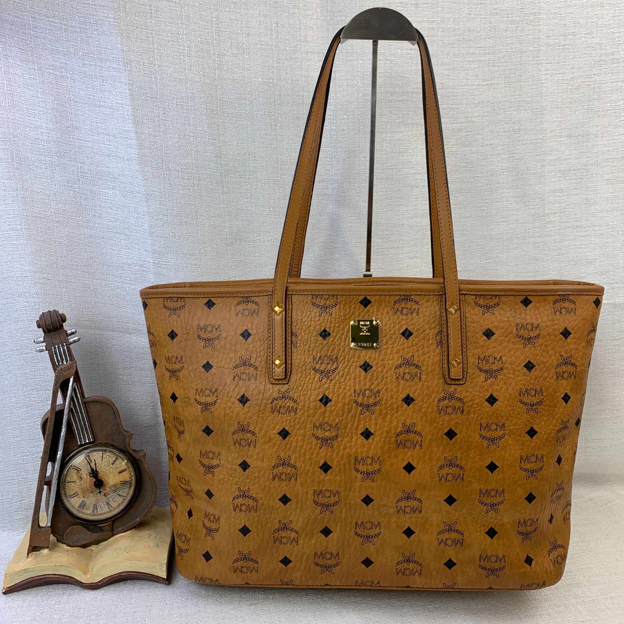 95新 MCM 干邑色购物袋/FYWJ07101227/1227