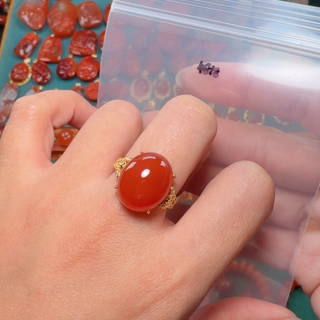 南红玛瑙南红银S925镶嵌