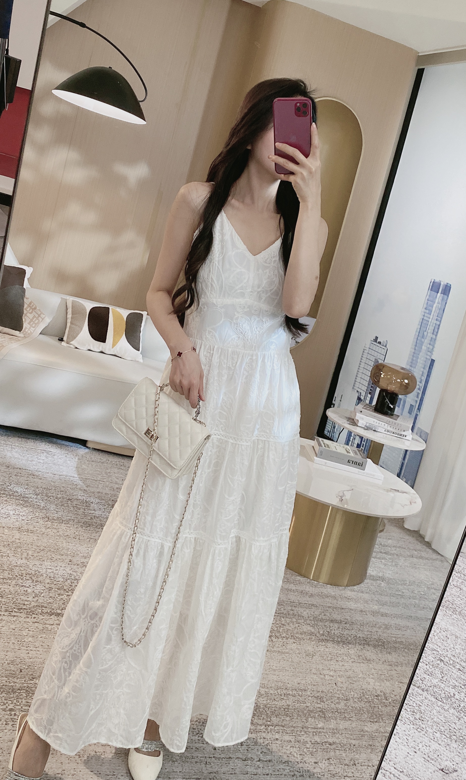 刺绣提花吊带仙女法式连衣裙6655