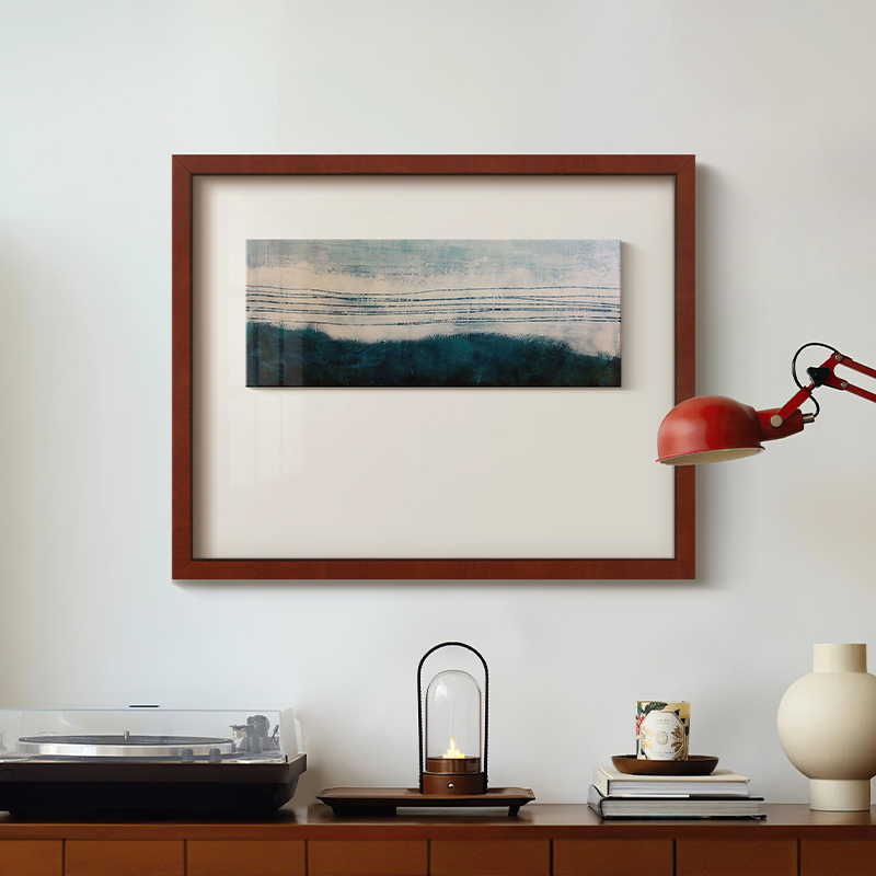 墨山》现代法式复古高级感客厅风景装饰画中古风餐厅玄关艺术挂画