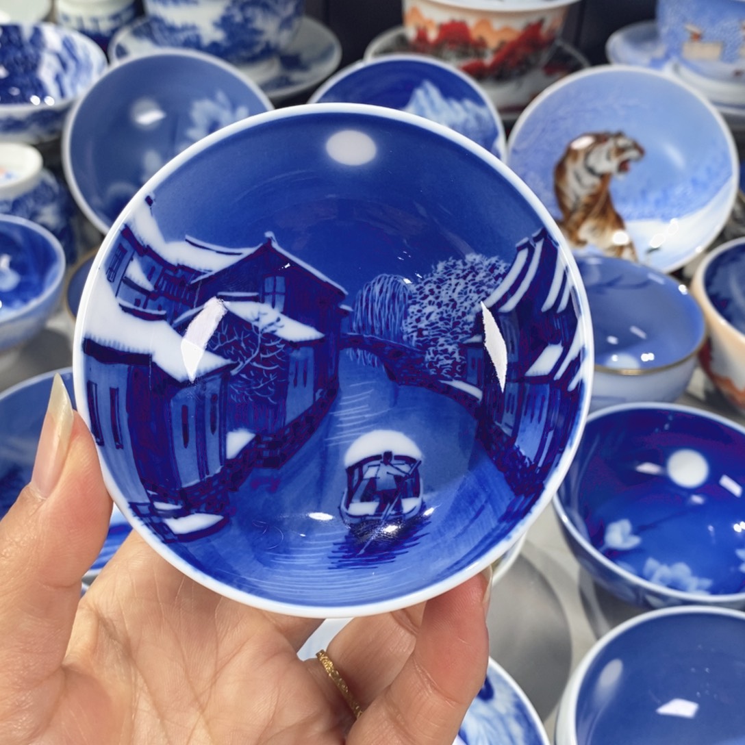 青花水乡主人杯杯