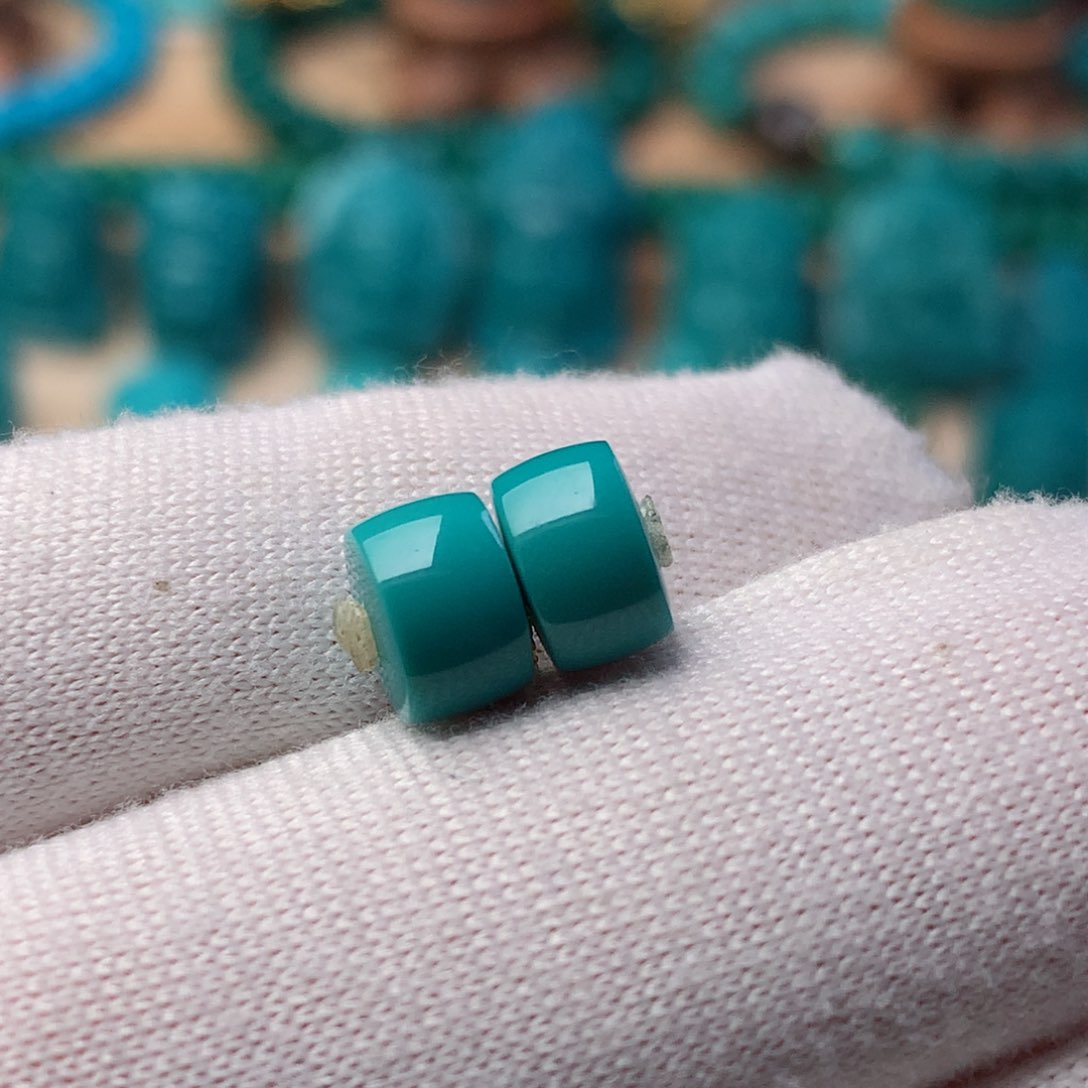 绿松石珠宝奇石未镶嵌7.5mm