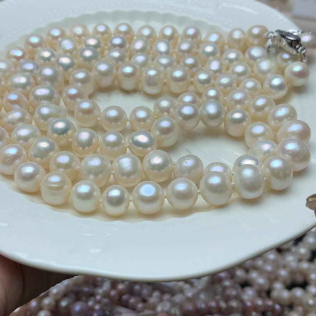 淡水珍珠9-10未镶嵌x29项链
