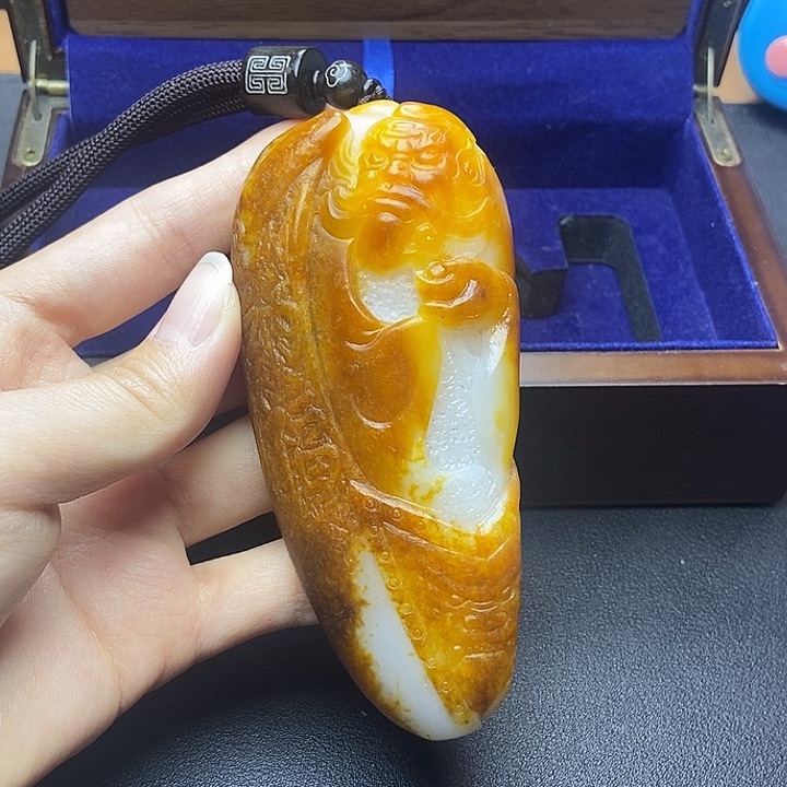 和田玉未镶嵌挂件斌*！N