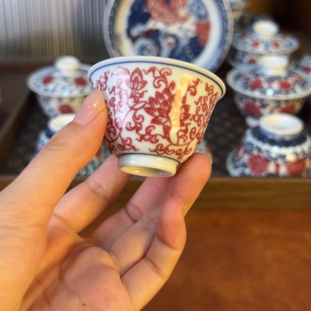 摆件景德镇陶瓷茶器百宝箱