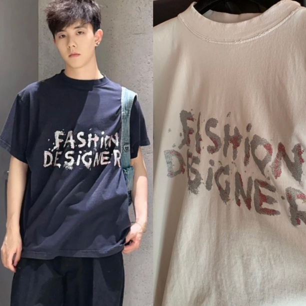 RAM出品 闪粉彩色男女同款短袖T恤