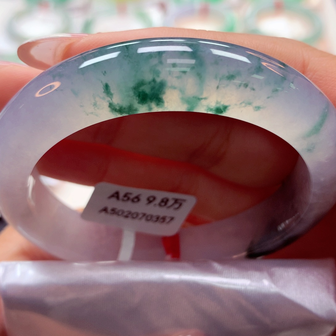 翡翠手镯未镶嵌（莫莫26）56正强推1号