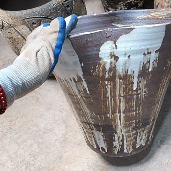 紫砂花盆口32高度31最30