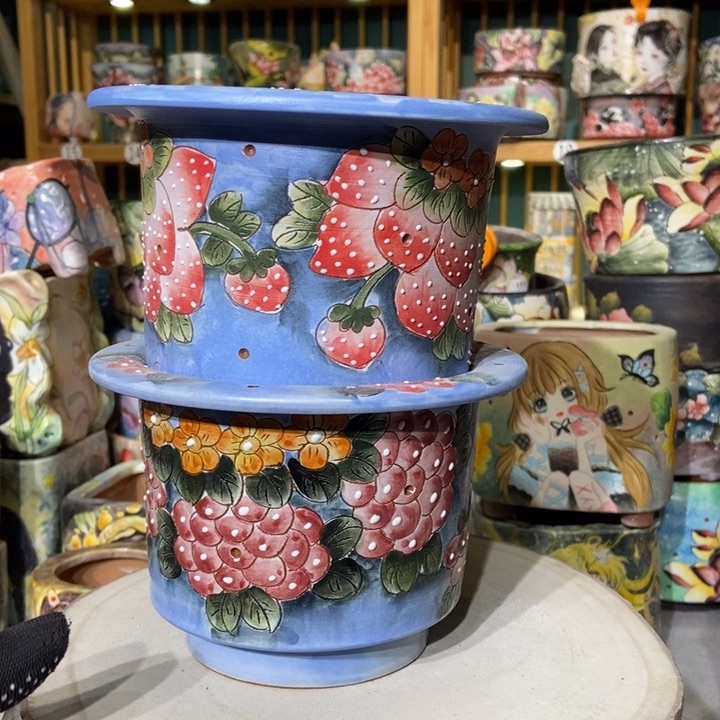 红陶景德镇艺术手绘作品