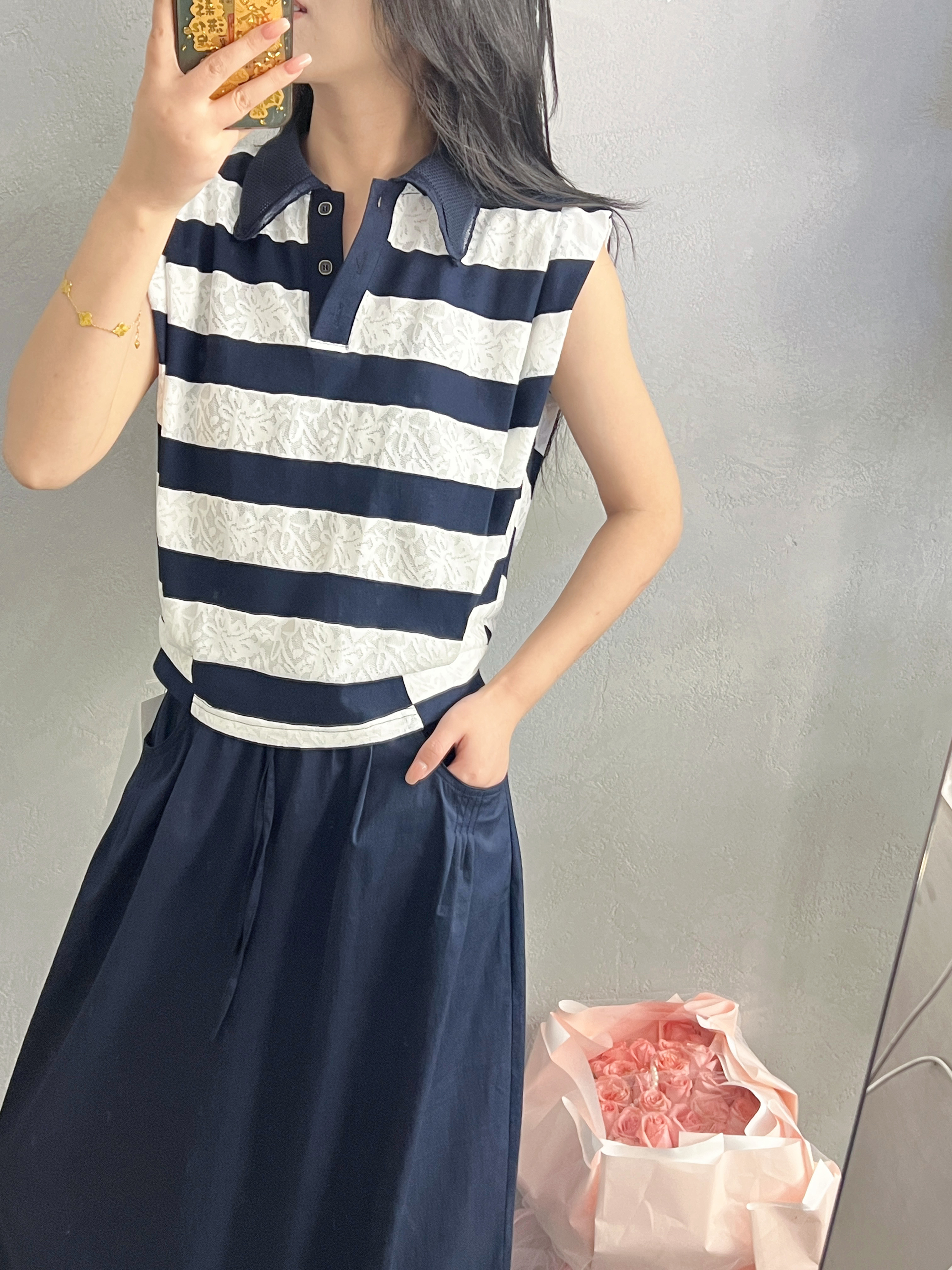 0728-07  女款百搭气质百搭时尚短袖  YYC  8966