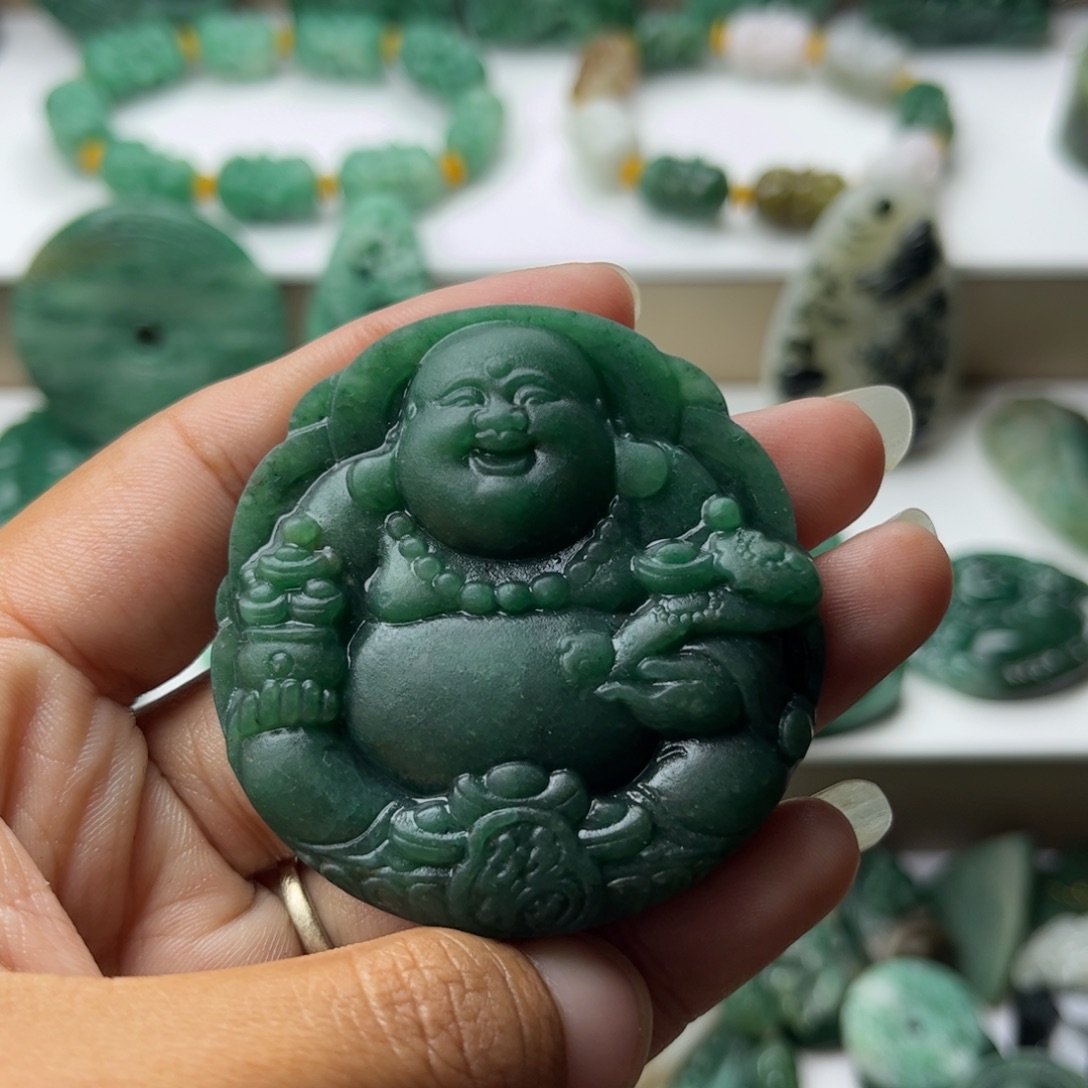山***画独山玉未镶嵌挂件定制
