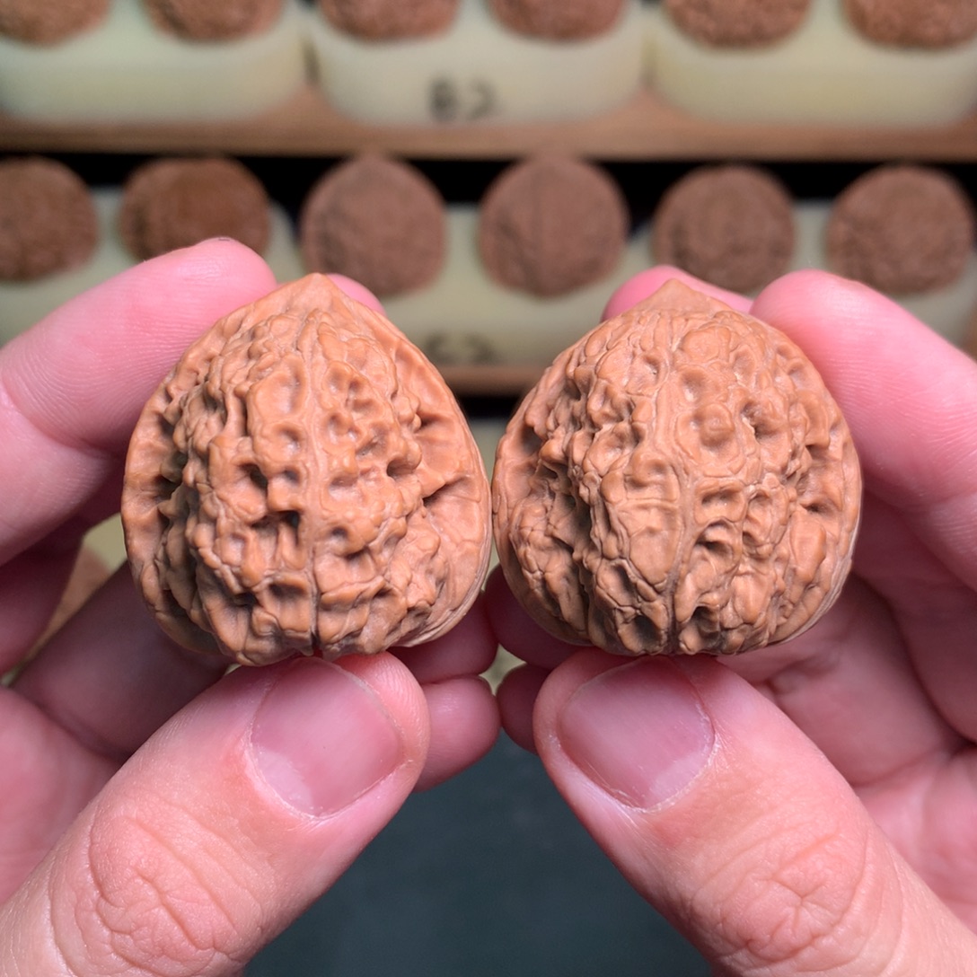 吊坠文玩核桃35边38肚三角团圆全品