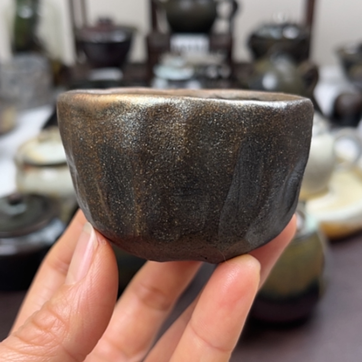 【闪购商品】柴烧茶具柴烧主人杯