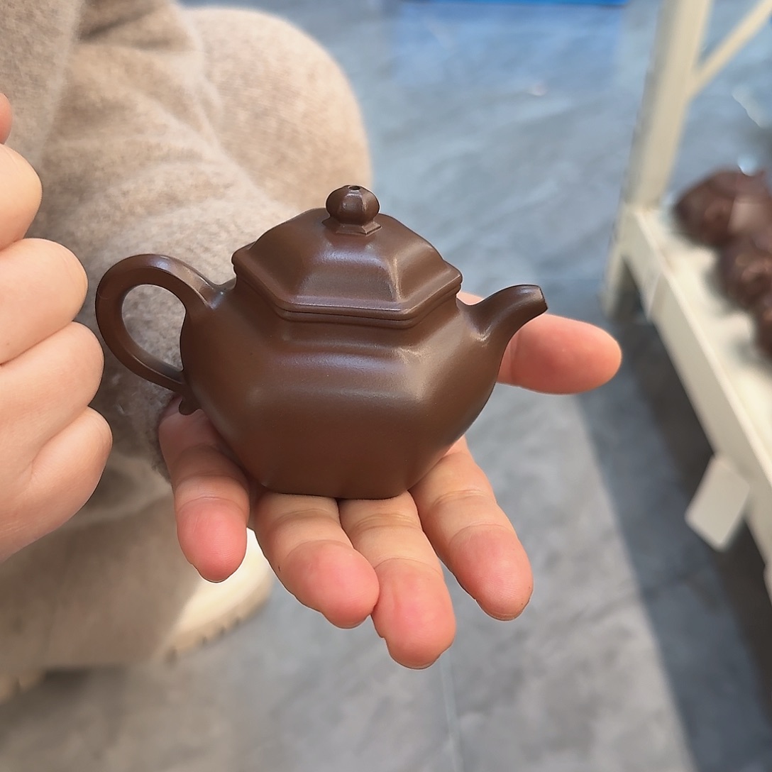 紫砂茶壶黄龙山原矿老紫泥120