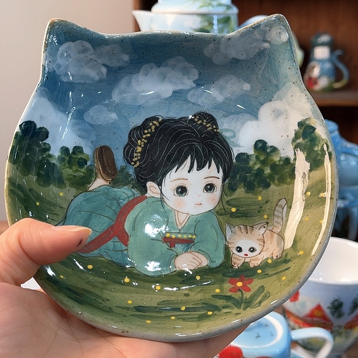 陶景德镇釉下手绘陶瓷 