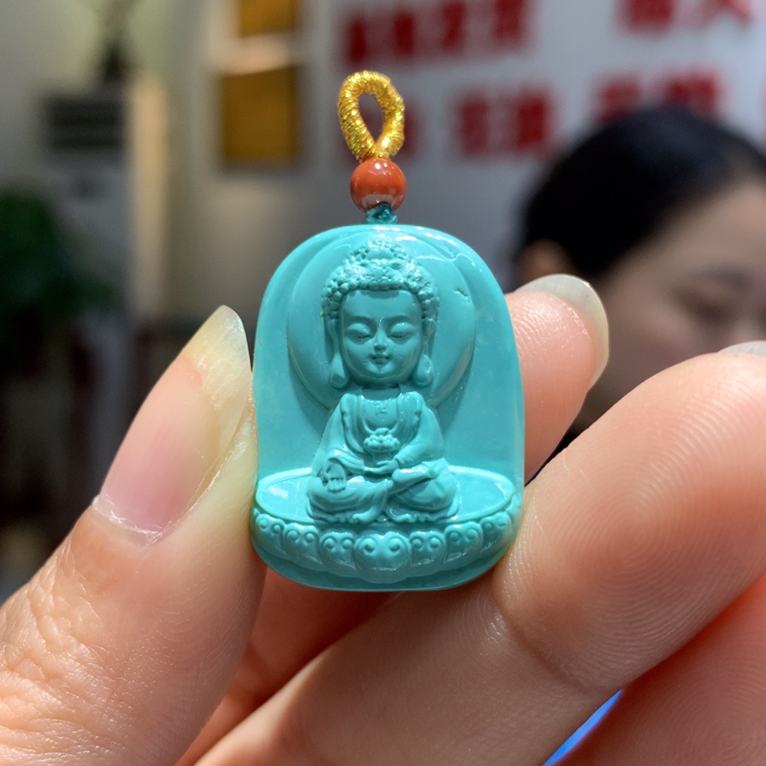 未镶嵌绿松石吊坠